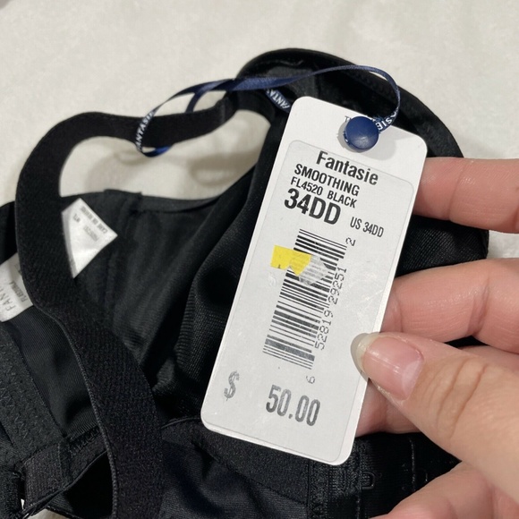 NWT Fanatasie [ 34DD US] Smoothing Seamless Underwire‎ Balconette Bra Black - Picture 11 of 11